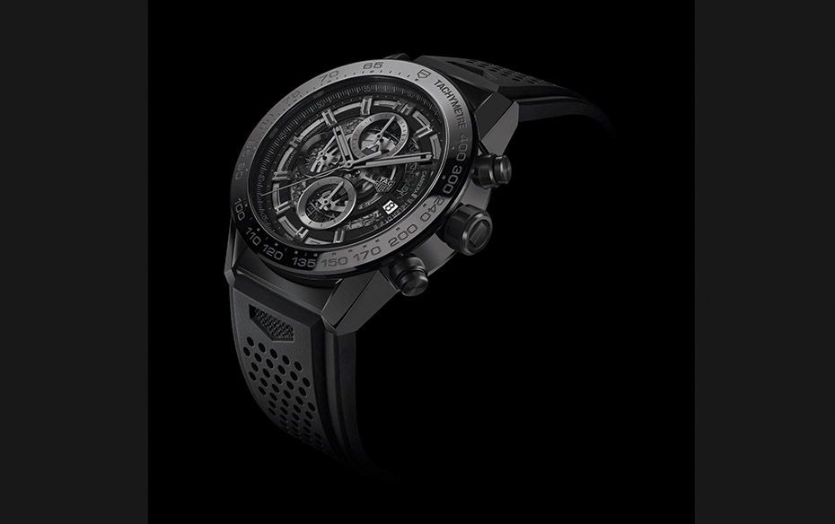 TAG Heuer  Carrera Calibre Heuer 01 (Ceramic and rubber)The Carrera Heuer-01 is the signature C