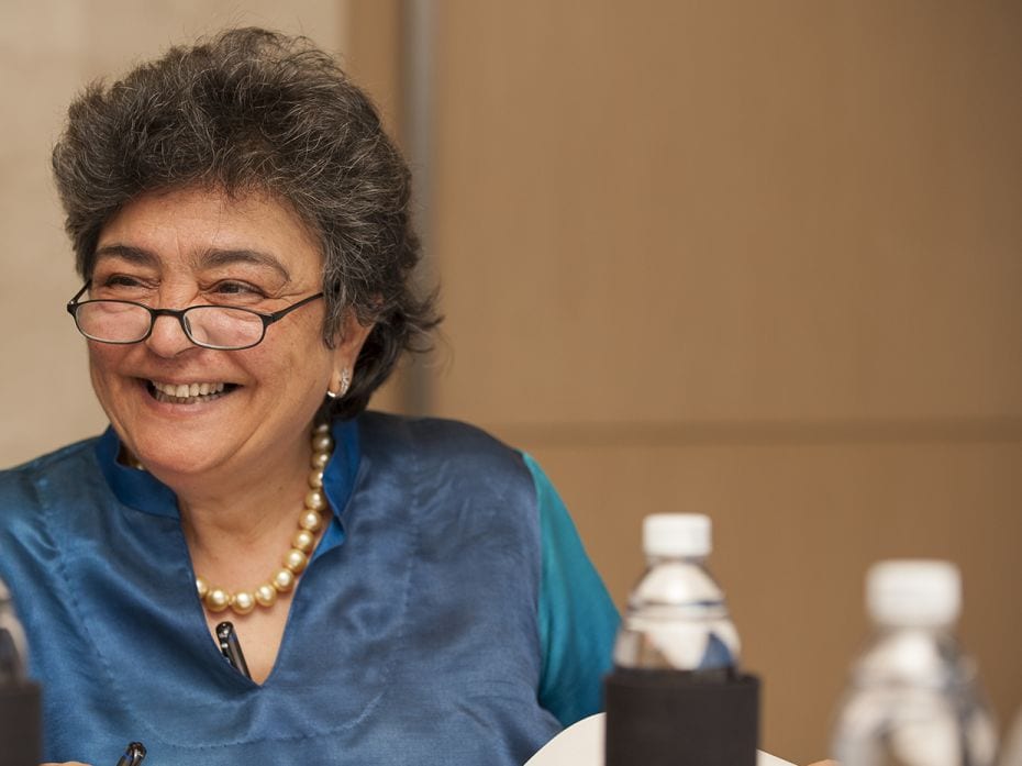 Zia Mody, founder and senior partner, AZB & Partners, shares a light moment with her fellow jury