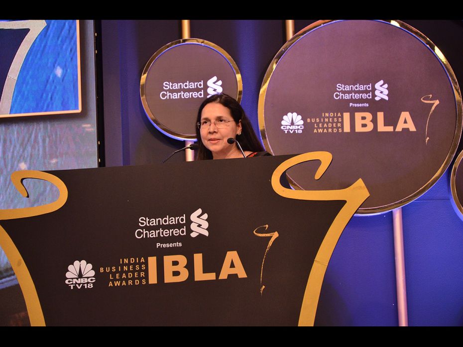 Zarin Daruwala, CEO, Standard Chartered India speaking at the India Business Leader Awards, 6th Apri