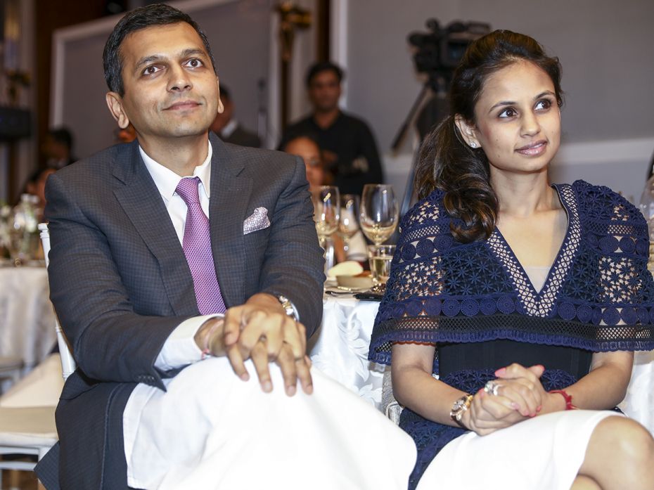 Abhishek Lodha, managing director & CEO, Lodha Group, with wife Vinti.  https://www.faceboo