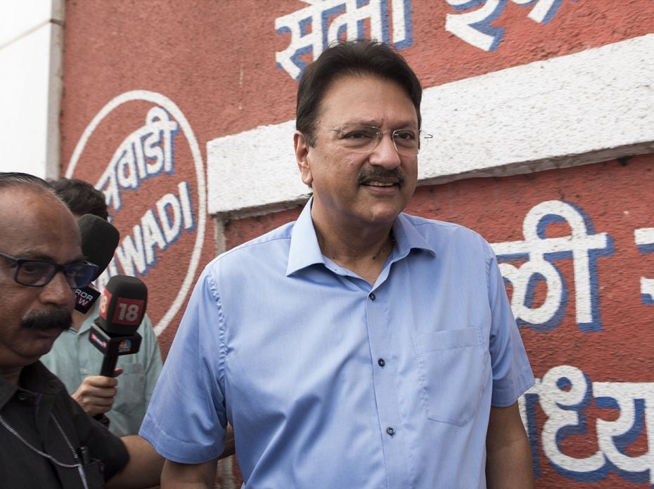 Ajay Piramal cast his vote at a BMC school at Worli Sea Face in Mumbai. 