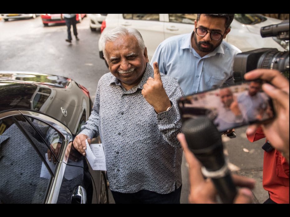 Amidst the Jet Airways crisis, Naresh Goyal steps out to make his vote count. 