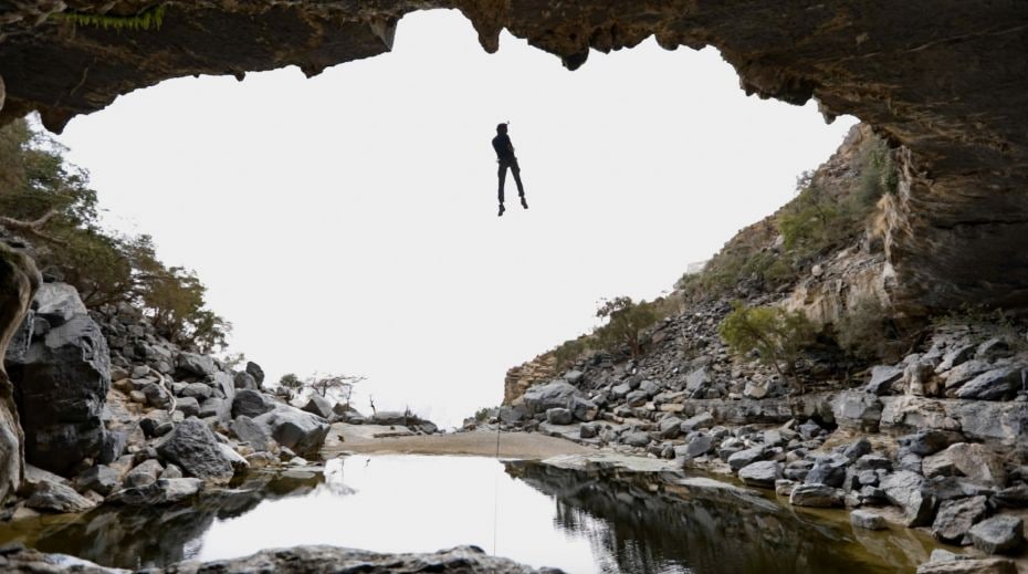 Abseiling, a popular adventure sport can be enjoyed at the bottom of Jebel Shams