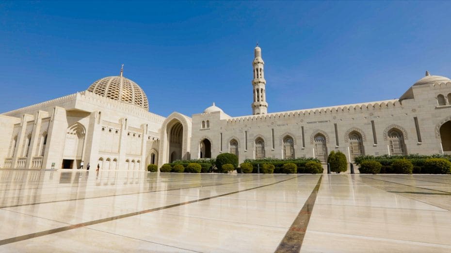 The stately Sultan Qaboos Grand Mosque took just six years to build, and the sandstone used during t