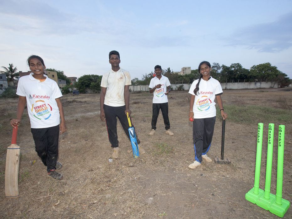 (L to R) -  Nagalakshmi (17), Suryaprakash (17), Paulraj (17) and Monisha (14), during their pr