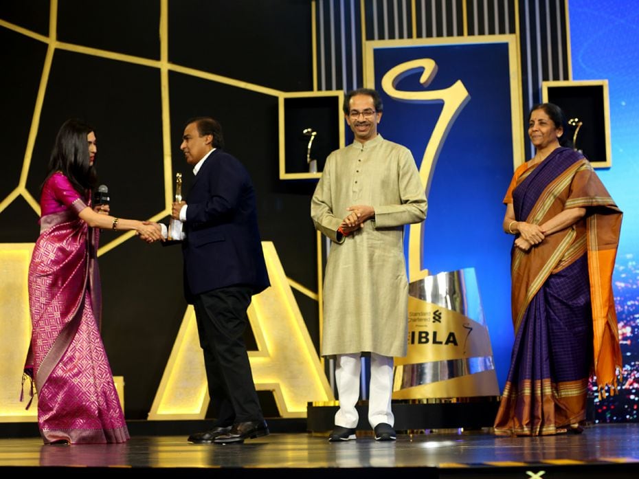 Reliance Industries' Mukesh Ambani received the 'Iconic Business Leader of the Decade' award at CNBC