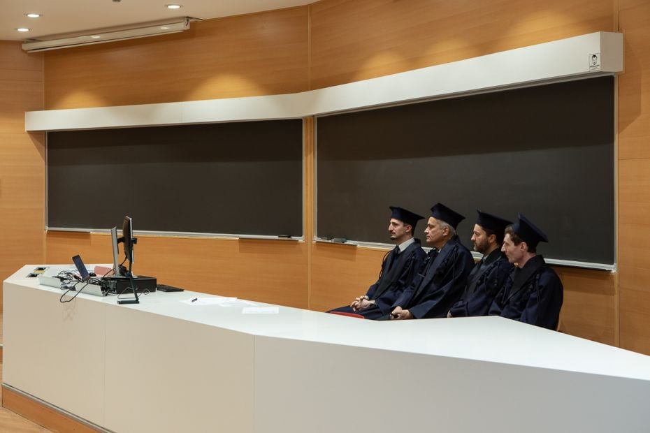 ITALY: Professors attend an online Engineering bachelor of arts graduation exam at Politecnico di Mi