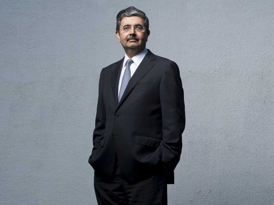 Uday Kotak keeps his spot has the 8th richest man in India, with a net worth of $16.5 billion, up fr