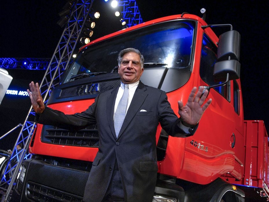 Ratan Tata, Chairman of Tata Sons, photographed with Tata World Truck in Mumbai on June 28, 2009. Jo