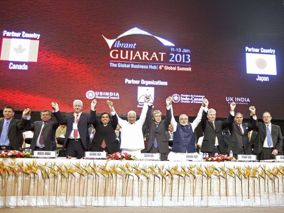 (From left) Essar Group Chairman Shashi Ruia,  Chairperson of the Regional Government of Astrak