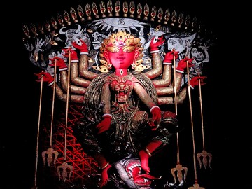 In Pictures: Behold the exciting conception of the Goddess Durga at this year's puja pandals