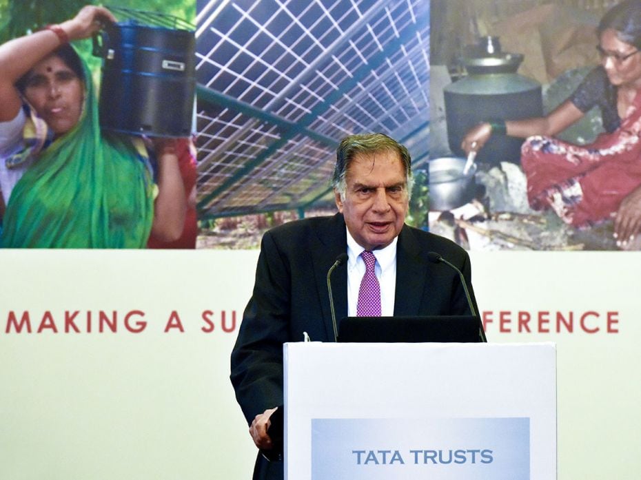 Tata Trusts Chairman Ratan Tata addresses the inaugural UCLA-Tata Global Forum on 