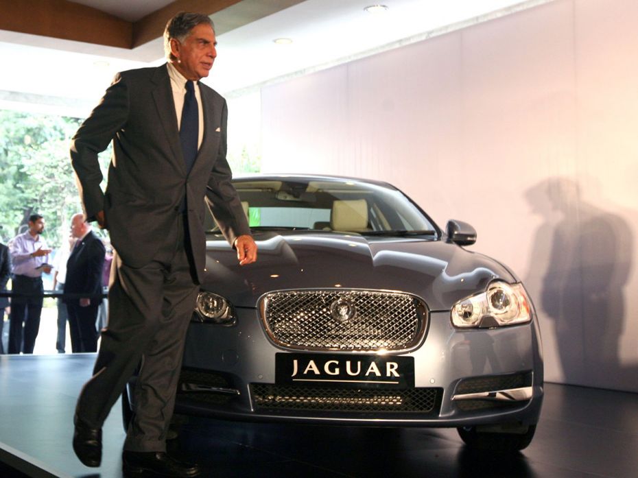 Tata Group chief Ratan Tata at the launch of Jaguar and Land Rover brands in Mumbai on June 28, 2009