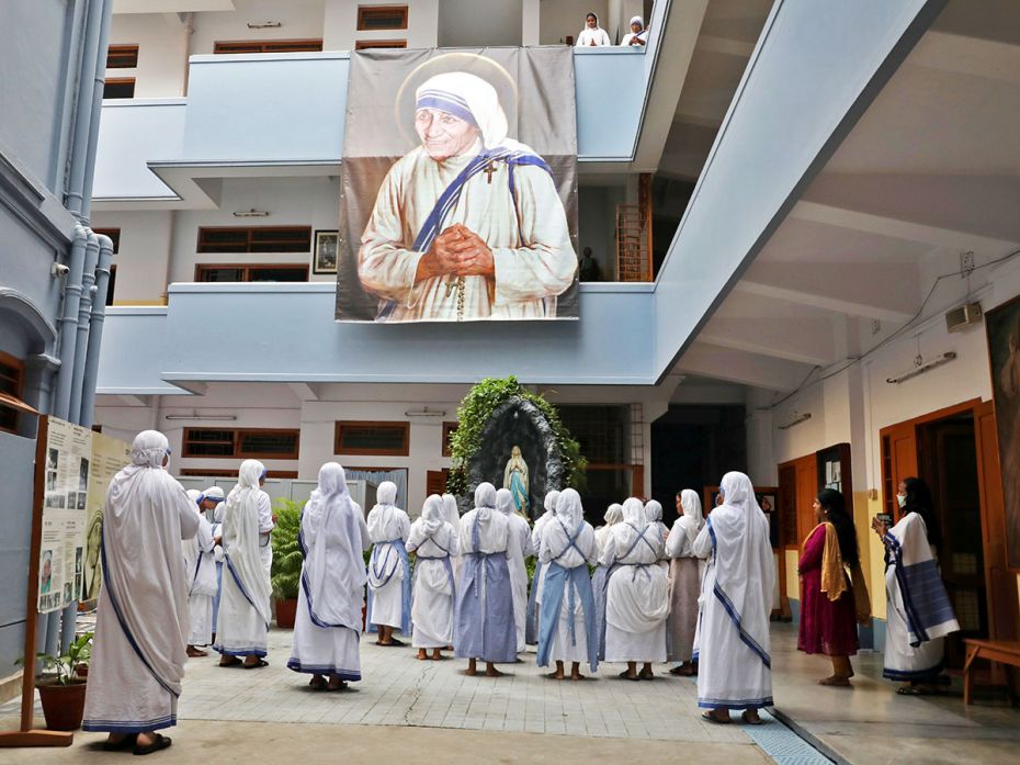 A file photo of Catholic nuns from the Missionaries of Charity, the global order of nuns founded by 