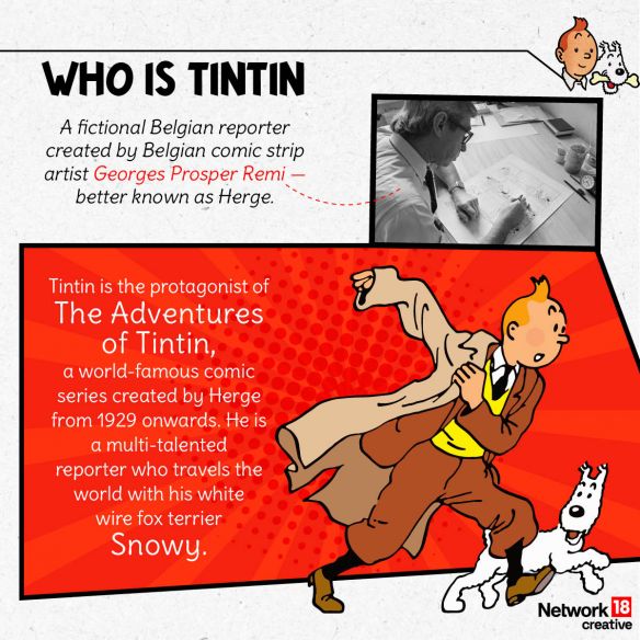 Belgian cartoonist Georges Remi created the characters under the pen name Hergé.