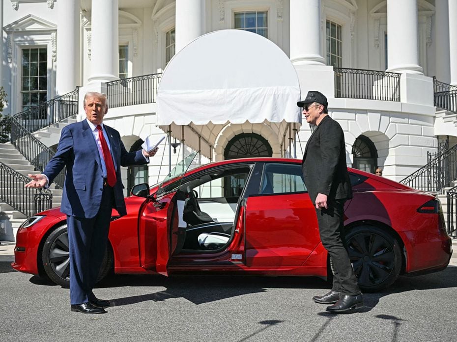 Trump the Tesla salesman
With Musk's Tesla car company taking a battering on the stock market and s