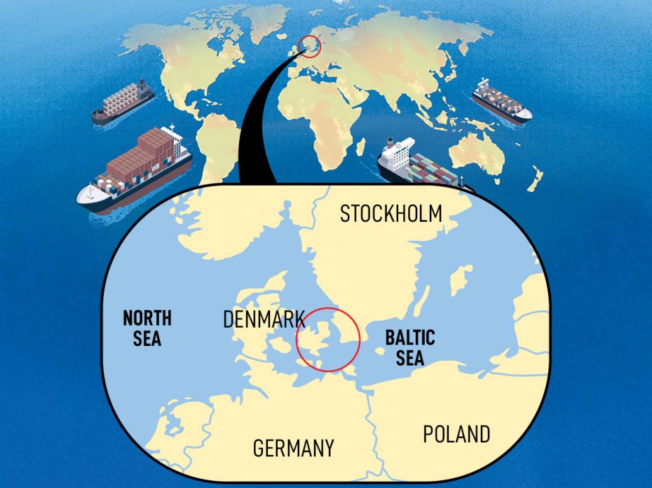 The Danish StraitsIt connects the Baltic Sea to the North  Sea, and has historically been an interna