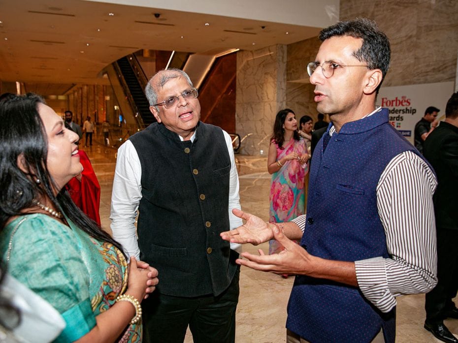 Amit Chandra and Ashish Dhawan in a conversation before the evening began.